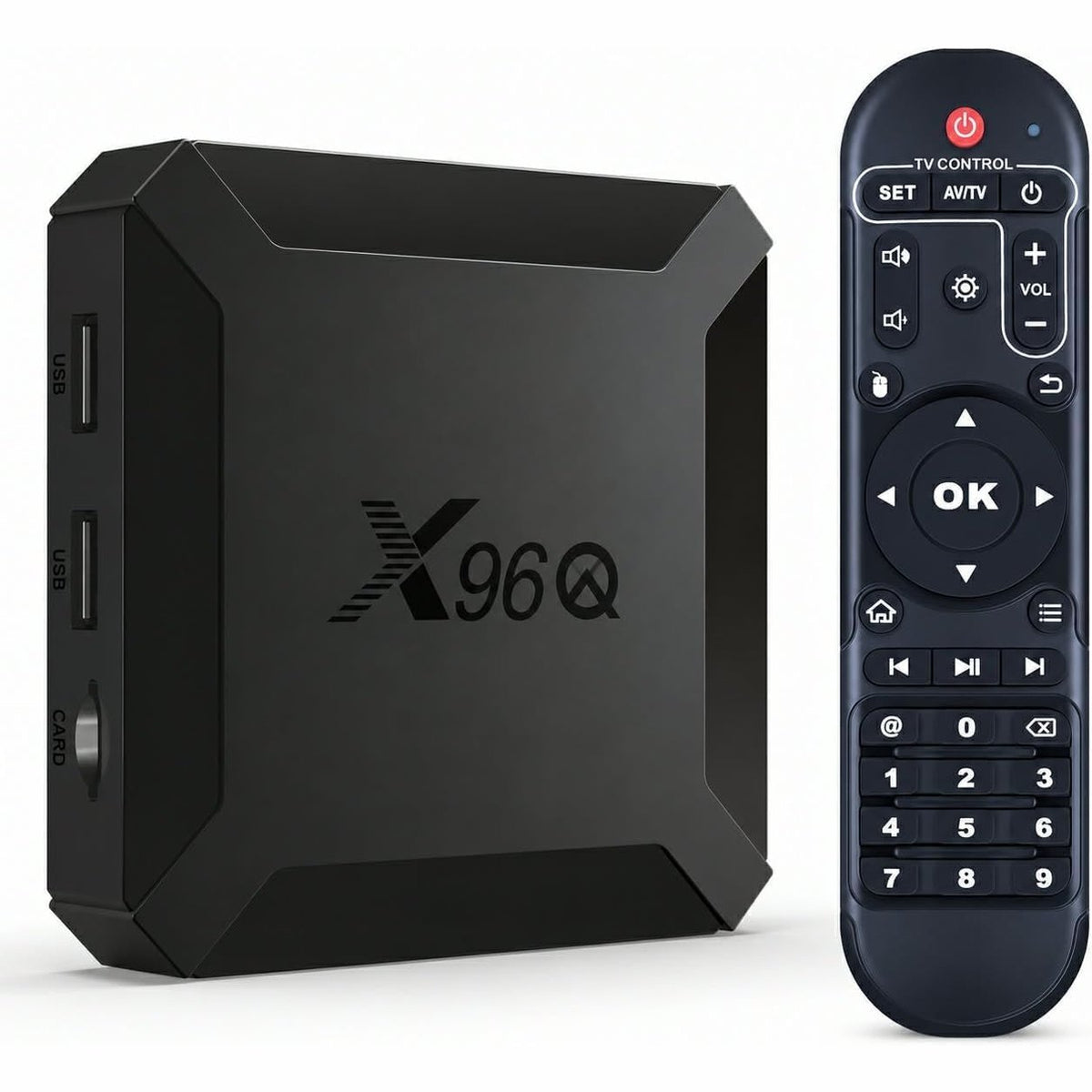 319888 - X96 Q Boîtier IPTV Android TV Box, Android 10.0, 2GB RAM/16GB ROM, Mini Smart TV Box Allwinner H313 Quad Core, WiFi, 4K HD, 100M LAN, 2.4G H.265, lexues multimedial, Smarters Pro