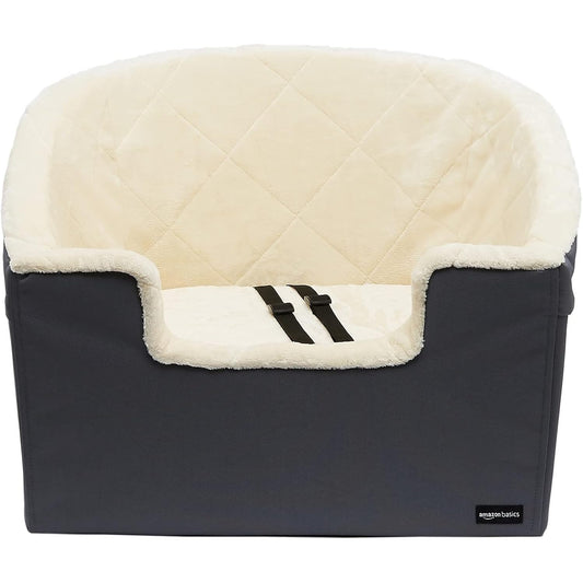 204099 - AMAZON BASICS Karrige Përforcuese për Kafshë Shtëpiake, Madhësi e Madhe, Dimensionet 45.7 x 55.8 x 40.6 cm, Ngjyra Gri