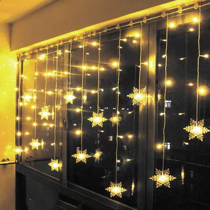 198770 - KLIGHTEN Dritat e Perdes në formë Flokësh Dëbore, 3.5M të gjatë me 96 LED, 8 Mënyra Ndriçimi, për Dekorim Krishtlindje, Dasma, Ditëlindje, Shtëpi, Verandë - Ngjyra e Bardhë e Ngrohtë