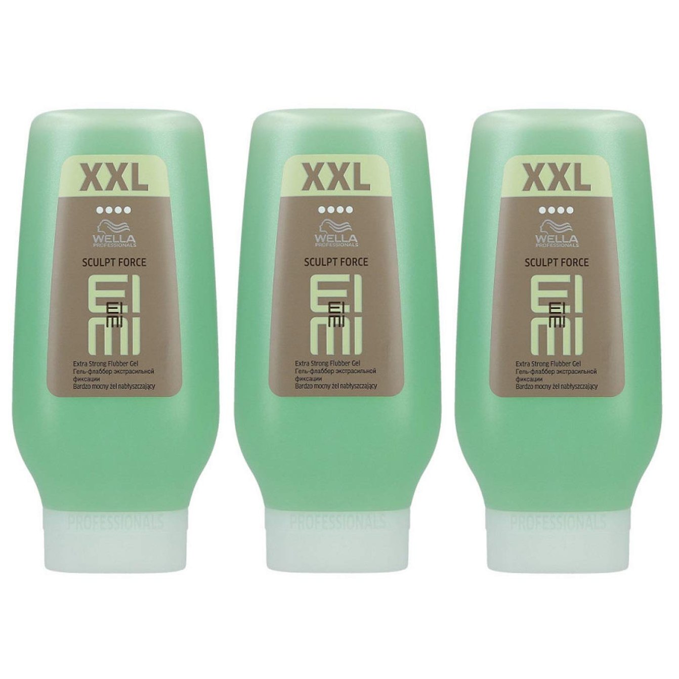 275360 - WELLA PROFESSIONALS Paketim me 3 xhel Flubber Sculpt Force Eimi Extra Strength, 250 ml
