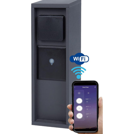 272834 - BOLD PADO - Prizë energjie inteligjente për jashtë me 3 priza, IP44, 3680W, instalim i lehtë