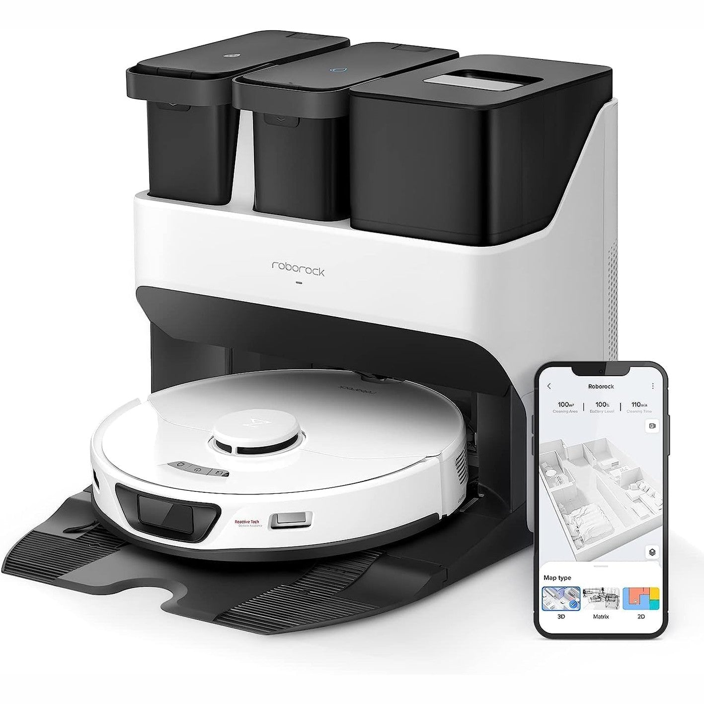 191002 - ROBOROCK Fshesë Robotike S7 Max Ultra, me Stacion Vetëzbrazës, Fuqi Thithëse 5500 Pa, Shmangie Aktive e Pengesave, Kontroll me Aplikacion/Zë