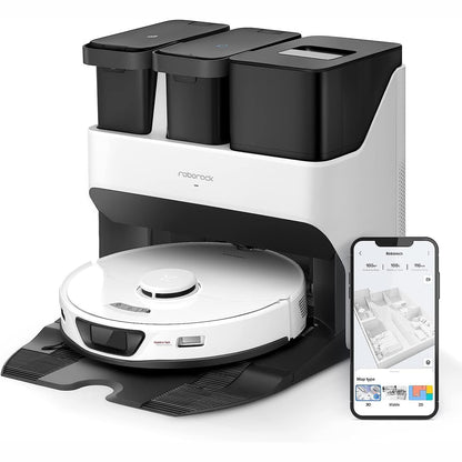 191002 - ROBOROCK Fshesë Robotike S7 Max Ultra, me Stacion Vetëzbrazës, Fuqi Thithëse 5500 Pa, Shmangie Aktive e Pengesave, Kontroll me Aplikacion/Zë