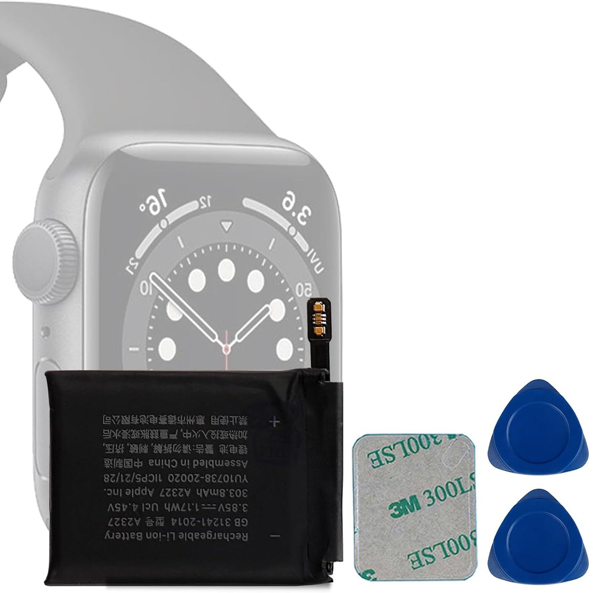 309016 - VVSIALEEK Bateri e re A2327 e pajtueshme për Apple Watch iWatch Series 6 44mm Model A2292 A2294 A2376