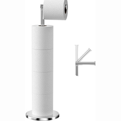 258008 - NEWPOP Mbajtëse letre higjienike e pavarur prej çeliku inox, pa shpim, argjend