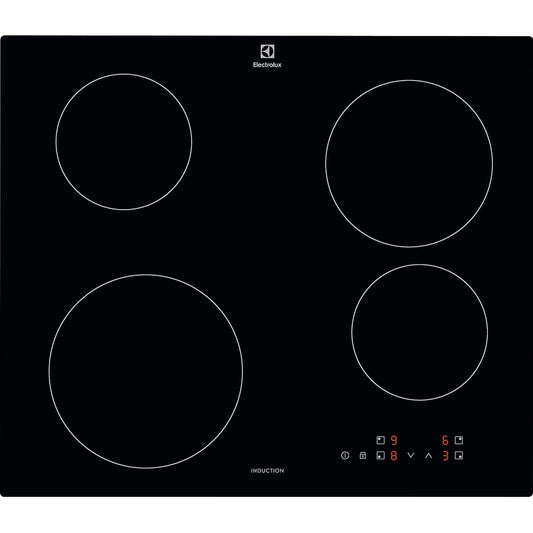 144108 - ELECTROLUX Sobë Induksioni Seria 300, Modeli EIB60424CK, me 4 Djegës të Integruar, Kontrolle SliderTouch, Madhësi 60 cm, Dimensione 590 x 520 mm, Ngjyra E zezë
