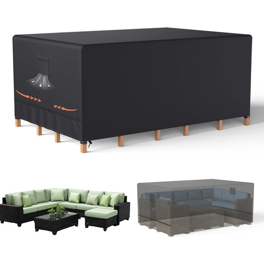 163593 - OLEIC Mbulesë Tavoline për Jashtë 242x162x100cm, e Papërshkueshme nga Uji, Materiali: 600D Oxford, Forma: Drejtkëndëshe, e Përshtatshme për Dimër