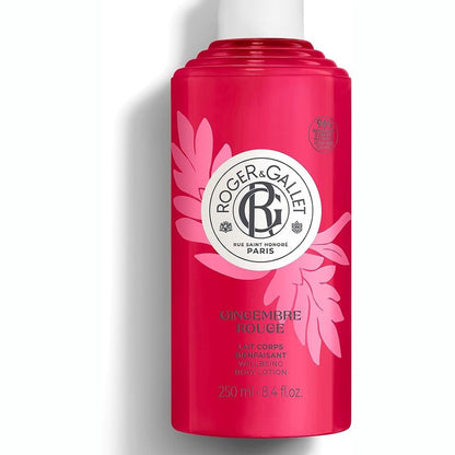 321741 - ROGER&GALLET - Losion trupi me aromë xhenxhefili të kuq - I pasuruar me gjalpë shea - Hidratues dhe ushqyes - Vegan