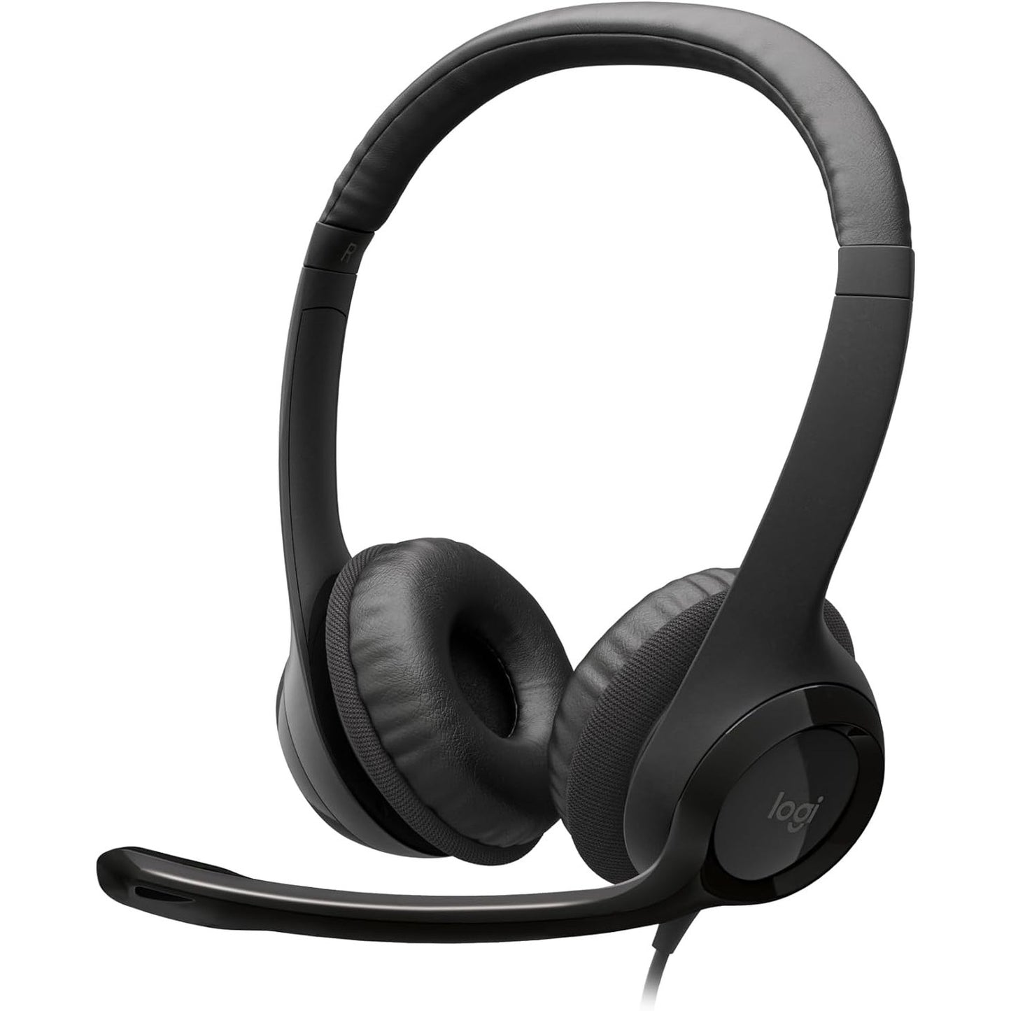 189046 - LOGITECH Kufje H390 me Mikrofon, Kufje Stereo, Mikrofon me Anulim Zhurmash, Kontrolle të Integruara, Lidhje USB, Kabllo 223 cm, Shirit Koke i Mbushur dhe Jastëkë Veshësh - Të Zinj