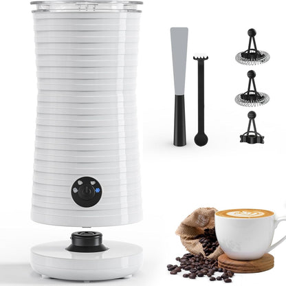 213719 - Morpilot 4-në-1 Shkumëzues Qumështi Elektrik me Shkumë të Nxehtë dhe të Ftohtë dhe Ngrohës Qumështi, Emulsifikues Automatik 400W 240ml për Cappuccino, Macchiato dhe Latte