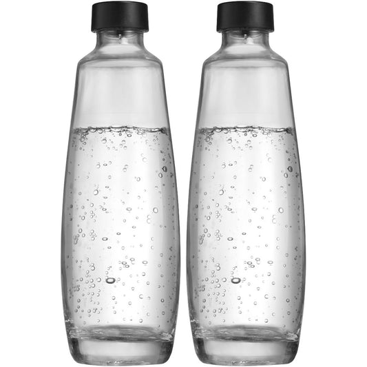 209451 - SODASTREAM - Shishe Qelqi 1Litër, DUO, E Pajtueshme me DUO dhe E-DUO, Dizajn Elegant, I Lavanjshëm në Lavastovilje, Set me 2 Copë