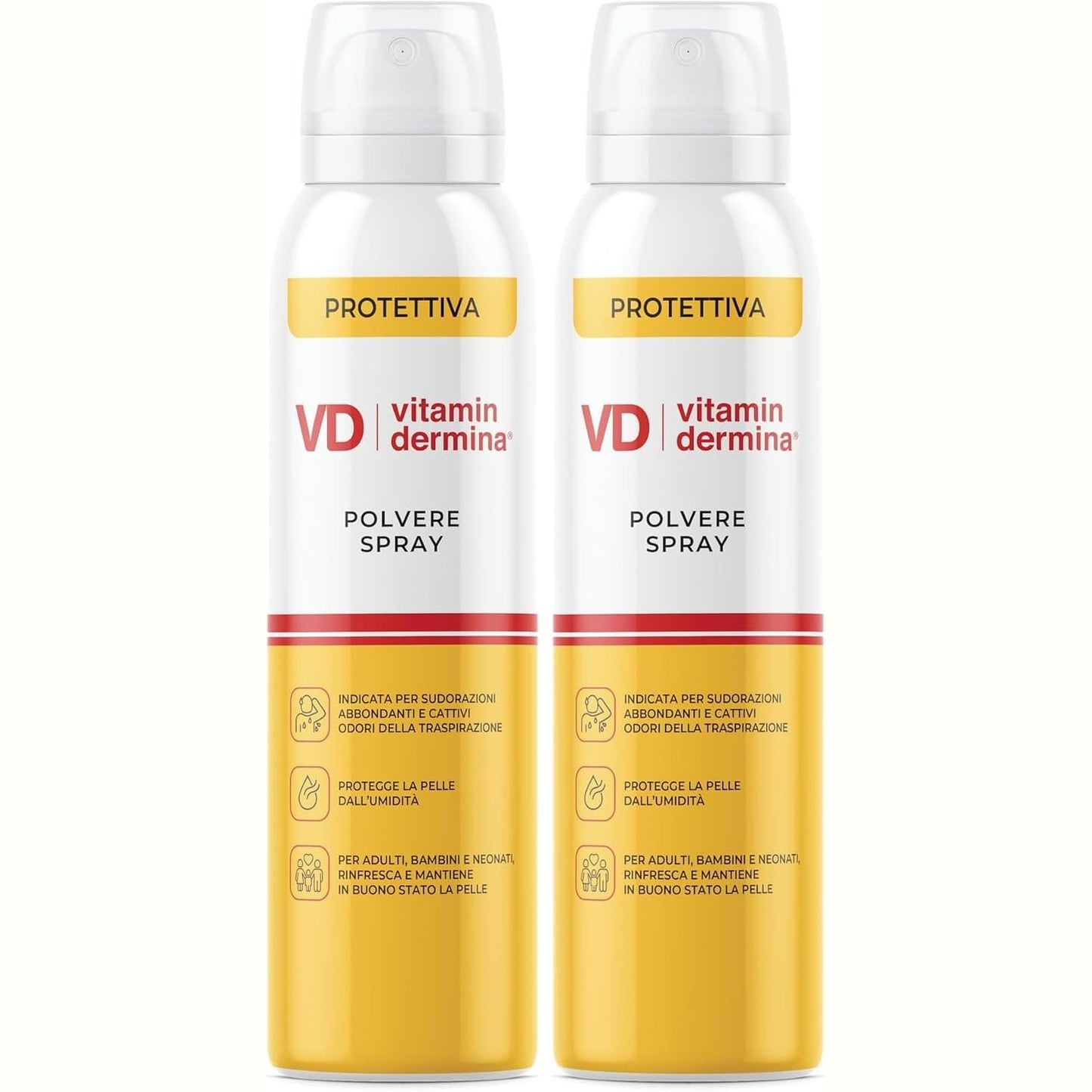 272256 - VITAMINDERMINA Pluhur Mbrojtës në Sprej 150 ml, Pa talk, Me Kompleks Vitaminash®, Thith Lagështirën dhe Djersën