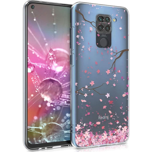 190527 - KWMOBILE Mbrojtëse për Telefon Kompatibile me XIAOMI Redmi Note 9, Materiali TPU i Butë, Ngjyrat: Rozë e Çelët, Kafe e Errët dhe Transparente