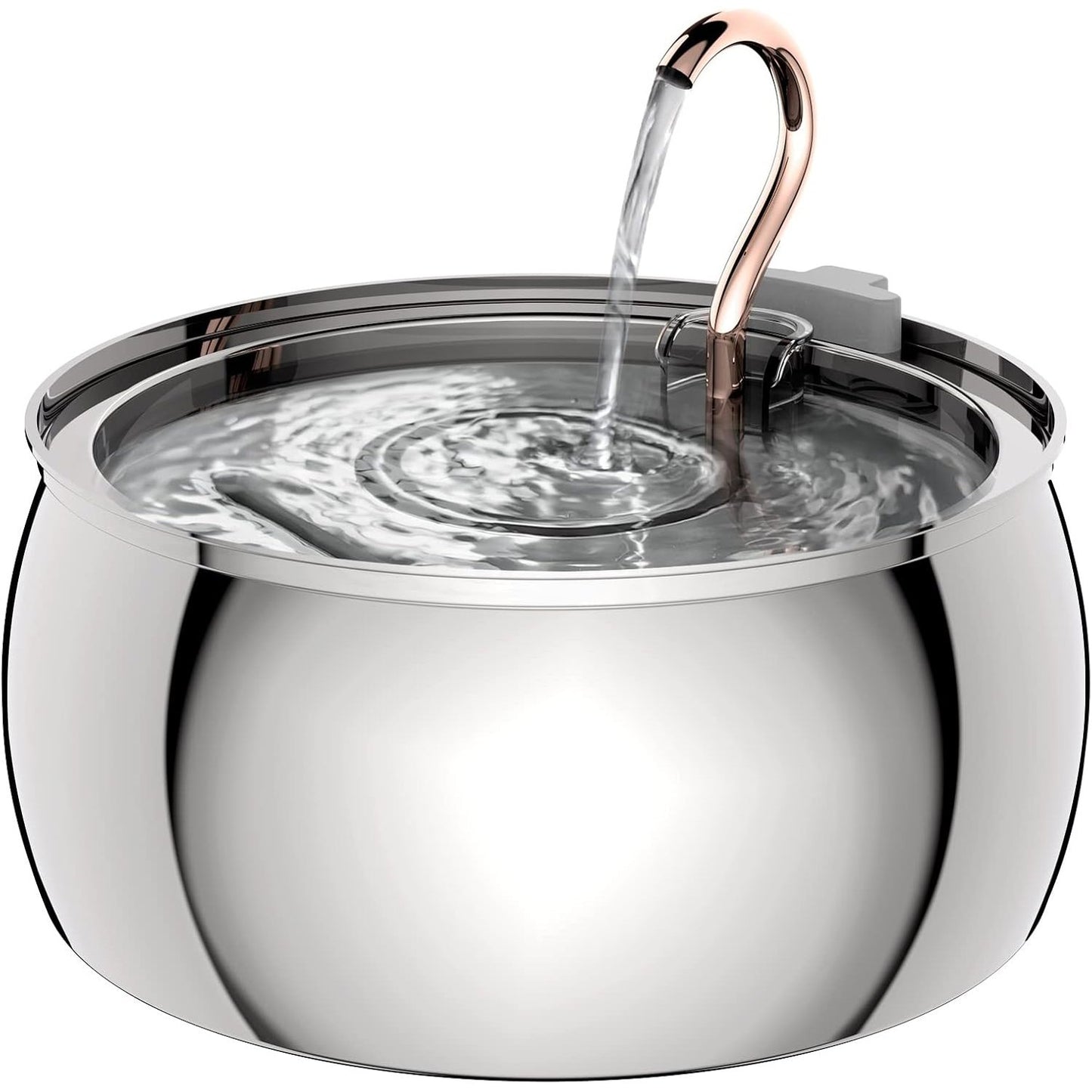 221466 - TOMXCUTE - Shatërvan uji për macet, 4.0 L, shatërvan automatik prej çeliku inox për kafshët shtëpiake, dozator uji për qen
