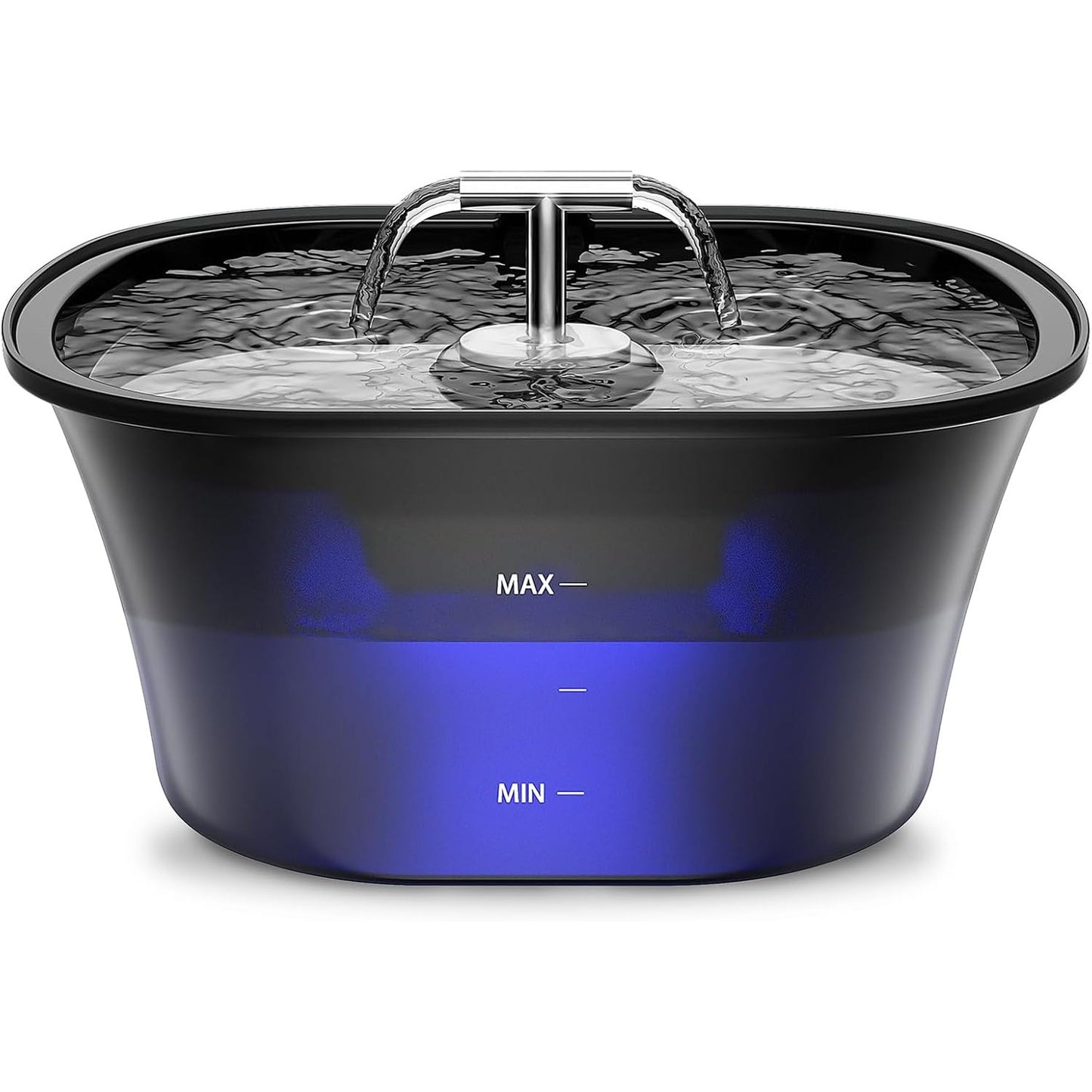 241538 - Shatërvan për mace, 2.5L, ultra i qetë me LED dhe filtër karboni të aktivizuar, sistem filtri katërfish, pa BPA