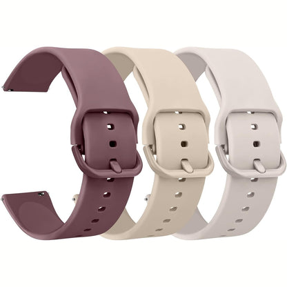 277223 - Mugust Rrip për Amazfit GTR 4/GTR 3 Pro/GTR 3/GTR 2/GTR 2e/GTR 47mm/Stratos 3/Stratos 2, rripa zëvendësues prej silikoni të butë me 3 copë (i Zi/Ngjyrë Ylli/Vjollcë 1)