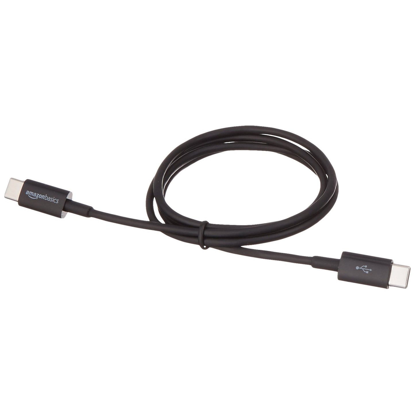 267416 - AMAZON BASICS - Kabllo karikimi të shpejtë USB-C në USB-C 2.0, shpejtësi 480 Mbps, i çertifikuar USB-IF, 0.9 m (3 ft), i zi