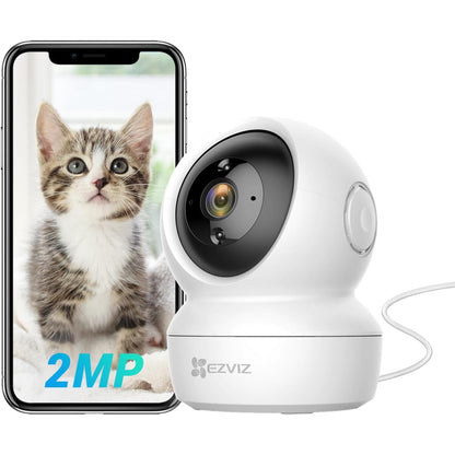 314015 - EZVIZ Kamera C6N 1080p Wi-Fi e Brendshme - Panoramë/Anim/Zmadhim, e pajtueshme me Alexa, Rrotullim 360°, Shikim Natën, Gjurmim Lëvizjesh dhe Audio Dy-Kahëshe