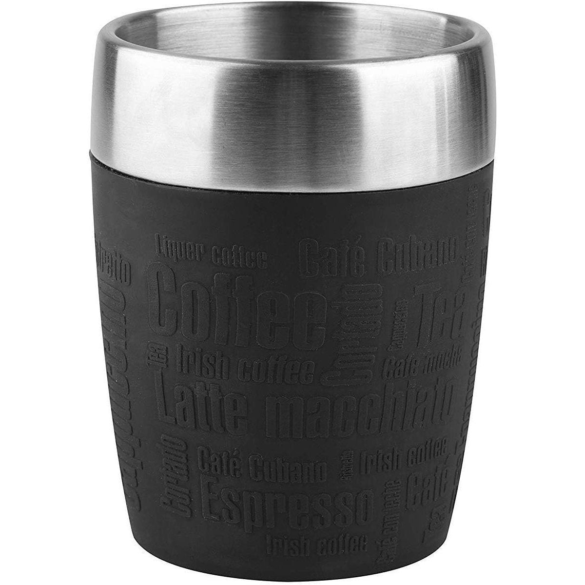 215957 - EMSA Gotë për Pije e Izoluar, Shijojeni në Lëvizje, 200 ml, Kapak për Pije me Twist-Hiqje, E Zezë, Gotë Udhëtimi