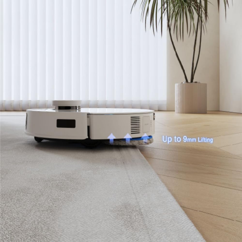 89016 - ECOVACS Fshesë Robotik DEEBOT T30 PRO OMNI me mop dhe TrueEdge, Fuqi Thithjeje 11,000 PA, Furçë pa Ngatërresa, Larje Inteligjente me Ujë të Nxehtë, Ngjyra Argjendë