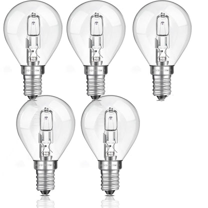 224772 - LIUYIFE Llambë E14 G45 28W me errësim, e bardhë e ngrohtë 2700K, 370LM, AC 230V, Llambë qelqi transparente G45, pako me 5 copë