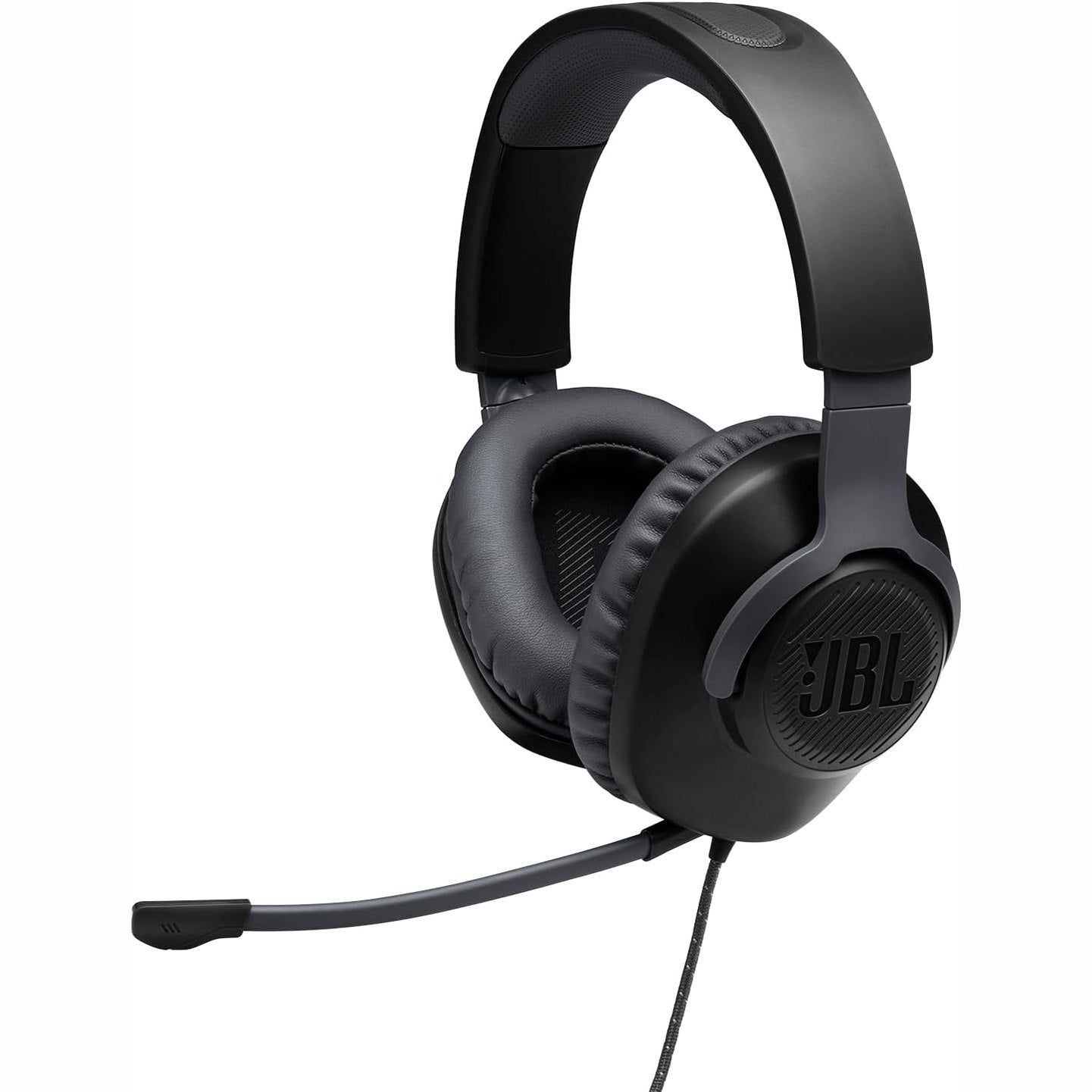268355 - JBL Quantum 100, Kufje për Lojëra me Tel dhe Mikrofon të Lëvizshëm, Aksesorë Lojërash të Lehtë dhe të Komodëshëm, I Përputhshëm me Platforma të Shumëfishta, E Zezë