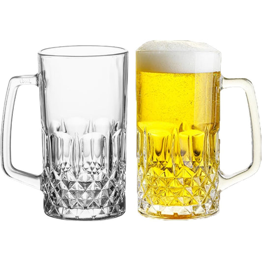 162777 - GOTA KPYZLBD Set me 2 Filxhane Birre 0.5L, me Dorezë, e Përshtatshme për Festa, Bar, Restorant, Festime, Birrë, Material i Sigurt për Lavastovilje