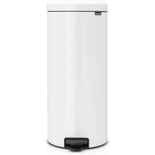 204091 - BRABANTIA Kosh Plehrash i Ri ICON me Pedale, Materiali Çelik Inox, Ngjyra e Bardhë, Përmasat 30 x 34 x 67.5cm, Kapaciteti 30L