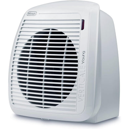 162679 - DE'LONGHI HVY1020 Young, Ngrohës me ventilator vertikal, 2000 vat, i qetë dhe i lehtë, me mbrojtje nga pikat dhe dorezë, pajisje sigurie, dritë dhe mbrojtje nga ngrica, madhësi e vogël, e bardhë