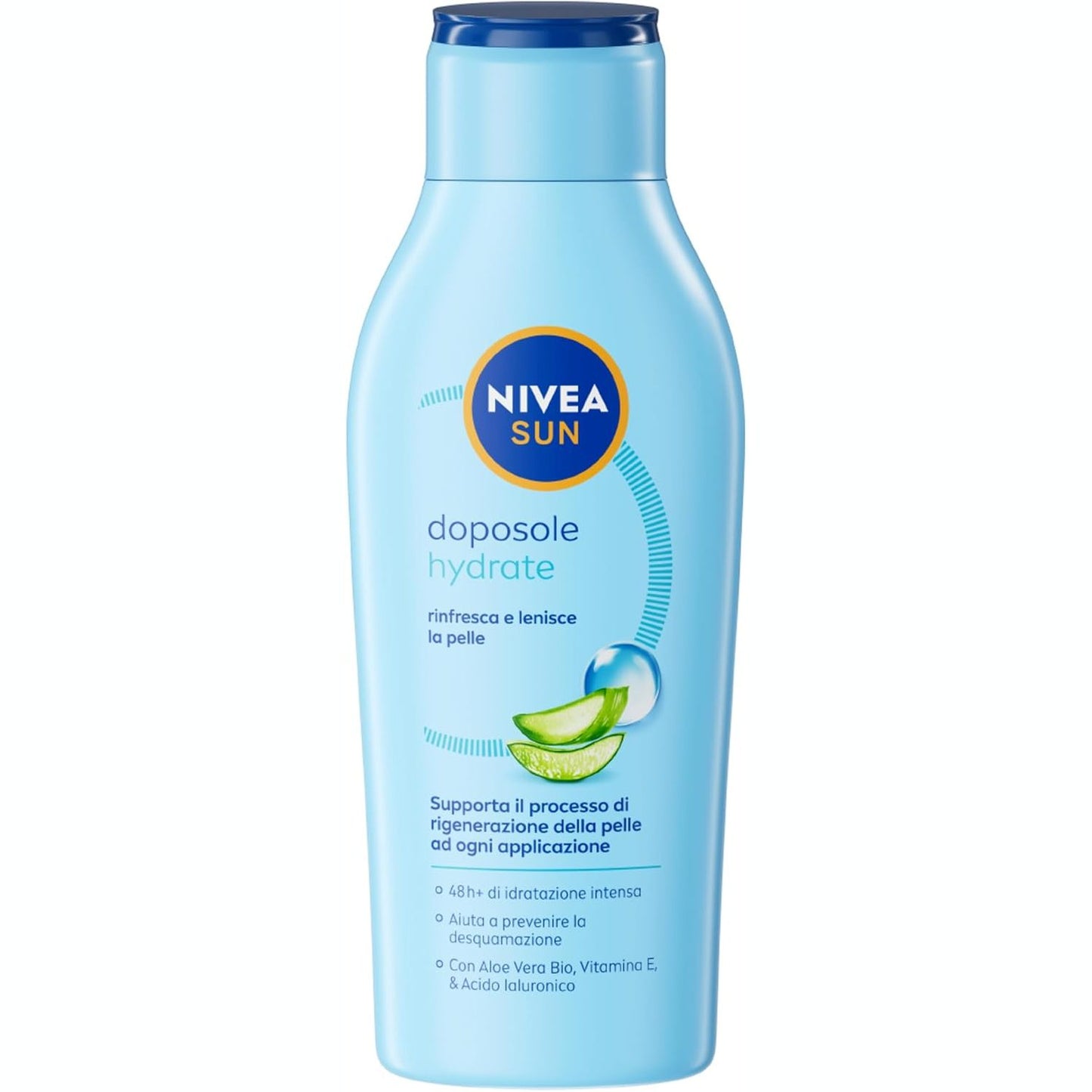 317862 - NIVEA SUN Aftersun Hydrate Maxi Size 400 ml, 48 orë hidratues, Pas diellit me Aloe Vera, Vitaminë E, Acid Hialuronik, Të gjitha llojet e lëkurës