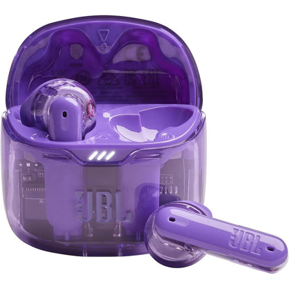 295503 - JBL Tune Flex Ghost Edition, Kufje pa tel Bluetooth, Anulim aktiv i zhurmës, Jetëgjatësi baterie deri në 32 orë, 4 mikrofonë, IPX4, Purple Ghost