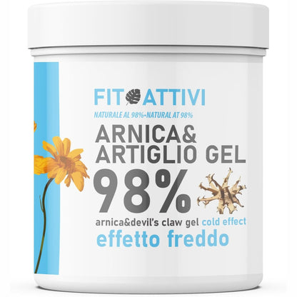 336422 - ARNIKË e Fortë dhe Kthetra e Fortë e Djallit 550ml, Efekt i Ftohtë 98% Arnikë për Kuaj, Përdorim Njerëzor, Vitaminë E, Mentol, Mentë për Masazhe Lokale, Prodhuar në Itali