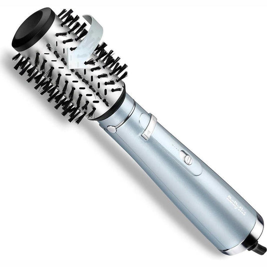 315396 - Furça rrotulluese me ajër të nxehtë Hydro Fusion, teknologji anti-frizz, furçë tharëse flokësh, 1 aksesor për vëllim, ngjyrë blu akulli, AS773E