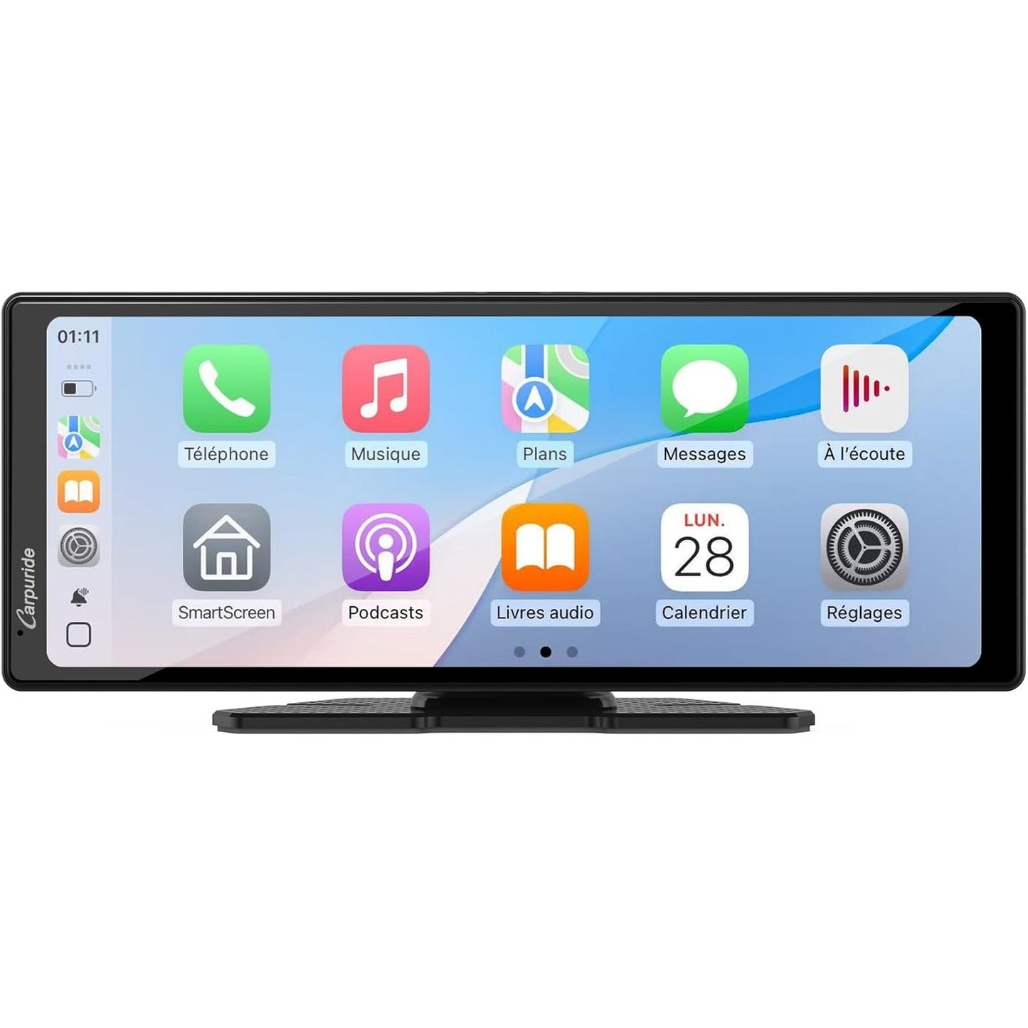 319515 - CARPURIDE V92, Radio Portative Pa Tel për Makinë me CarPlay dhe Android Auto, Ekran me Prekje HD 10.26 inç 1080P me BT 5.0, Montim me Lidhje Pasqyre për Panelin e Kamionit/RV-së