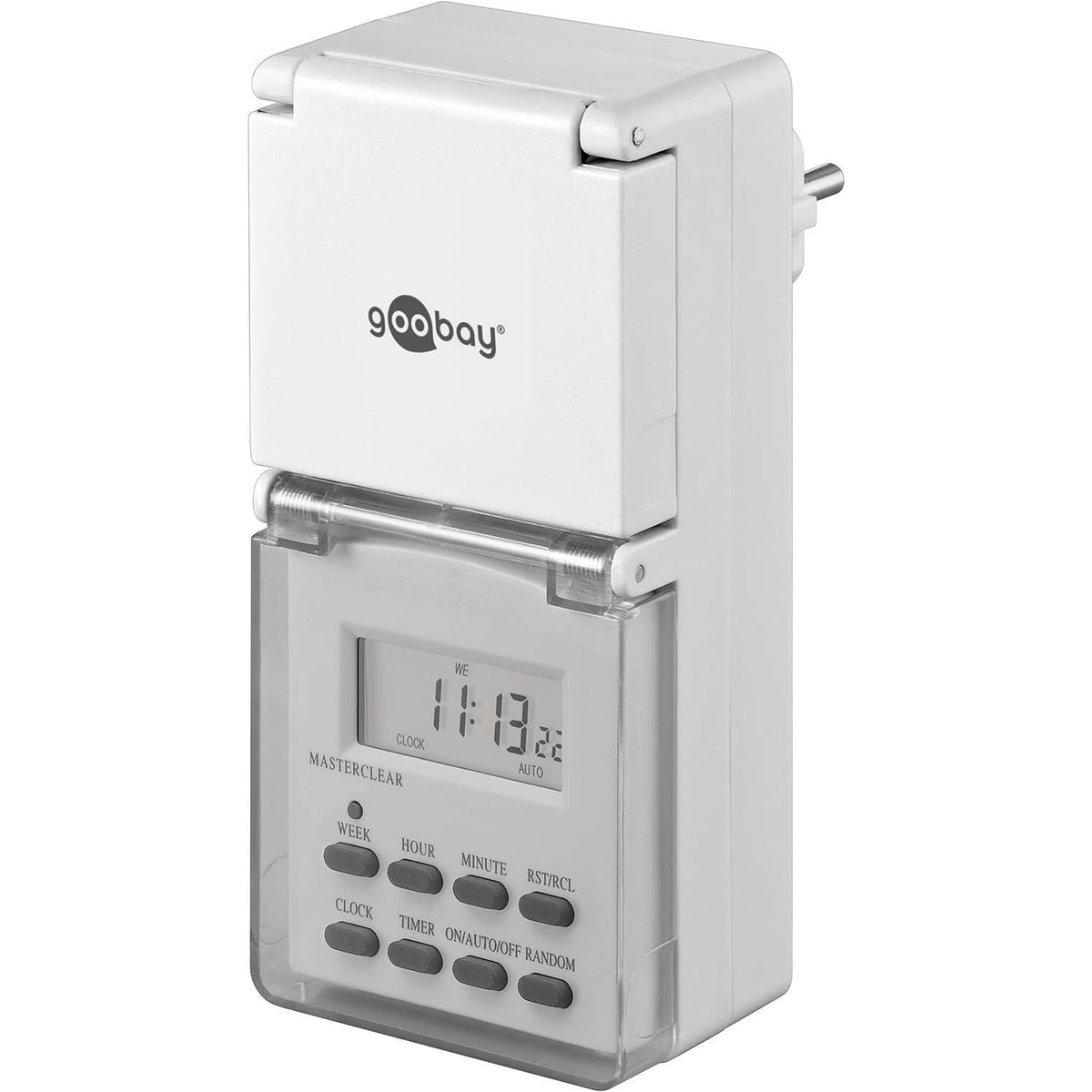 299861 - GOOBAY Ndërprerës Kohëmatësi Dixhital 51301 / IP44 / I Programueshëm / Për Brenda dhe Jashtë / Ekran LCD / -10°C - 40°C / Bateri Rezervë 4-Ditore / E Bardhë