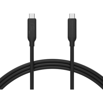 274365 - AMAZON BASICS Kabllo karikimi të shpejtë USB-C në USB-C 4, 40Gbps, video 8K, 240W, Thunderbolt 4/3, i çertifikuar USB-IF, për Apple iPhone 16/15, iPad, Samsung Galaxy, tableta, kompjuterë, 1 m, i zi