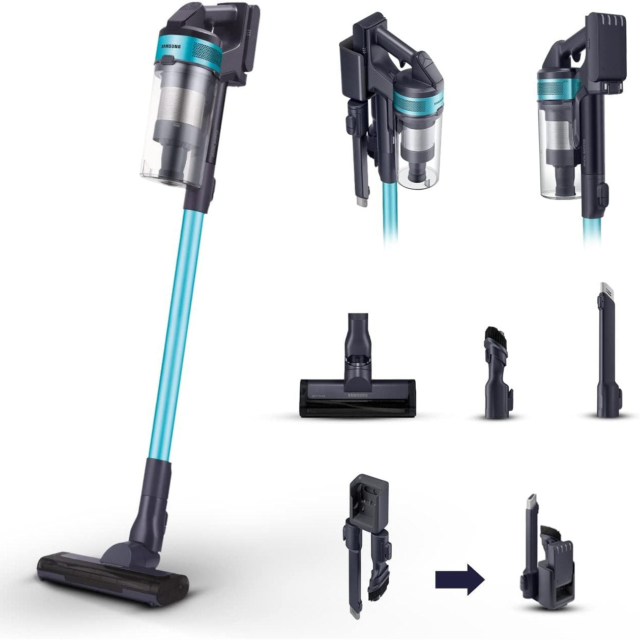 144146 - SAMSUNG Fshesë me Korrent Jet™ 60 Turbo VS15A6031R1/ET pa Tel, pa Qese, Fuqi 150W, Jetëgjatësi Baterie Deri në 40 Minuta