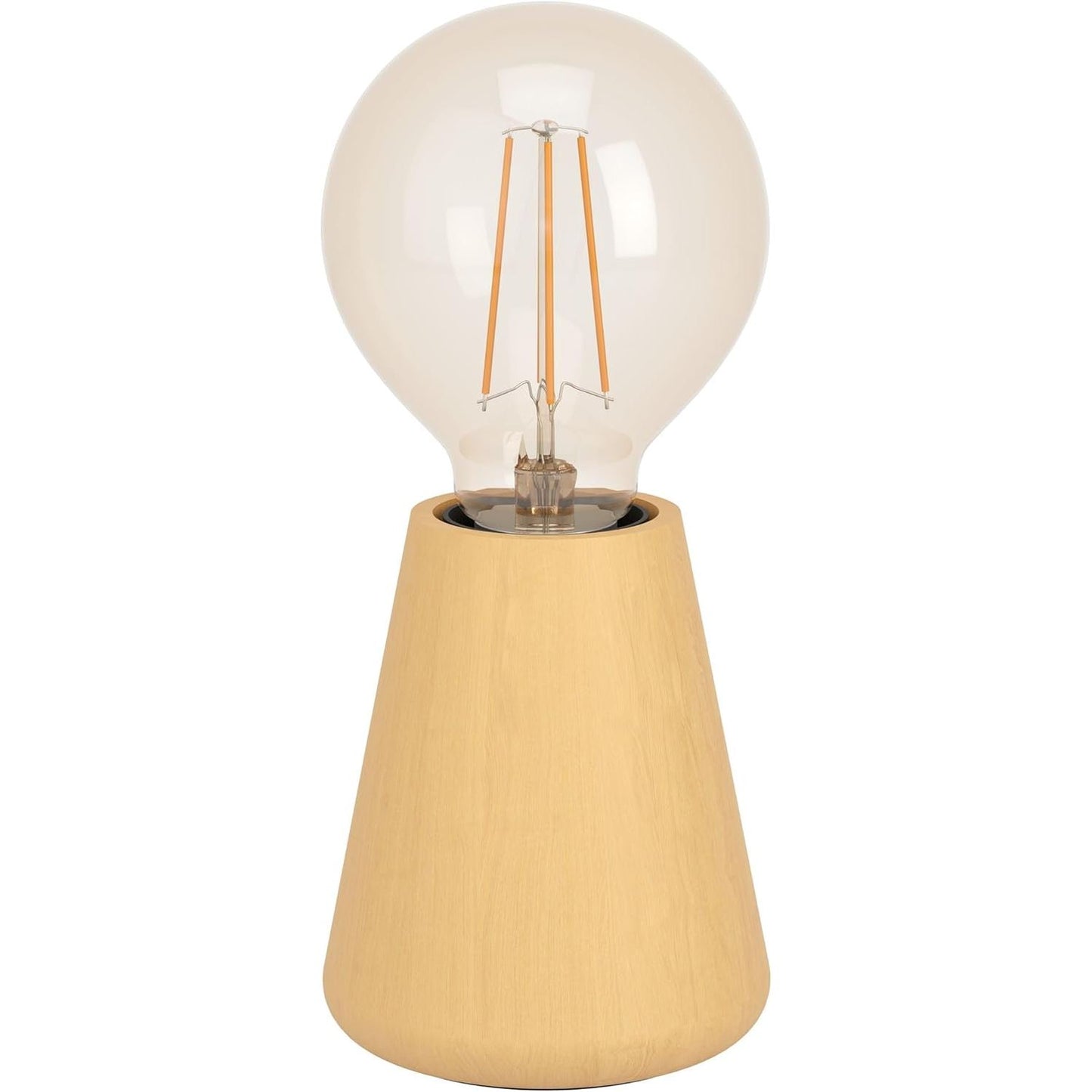 205742 - EGLO ASBY - Llambë Tavoline Dekorative në Stilin Japonez, e Bërë prej Druri të Ngjyrës Kafe e Çelët, Certifikuar nga FSC, Shtojcë E27, Përshtatshme për Dhomën e Ndenjes dhe Dhomën e Gjumit