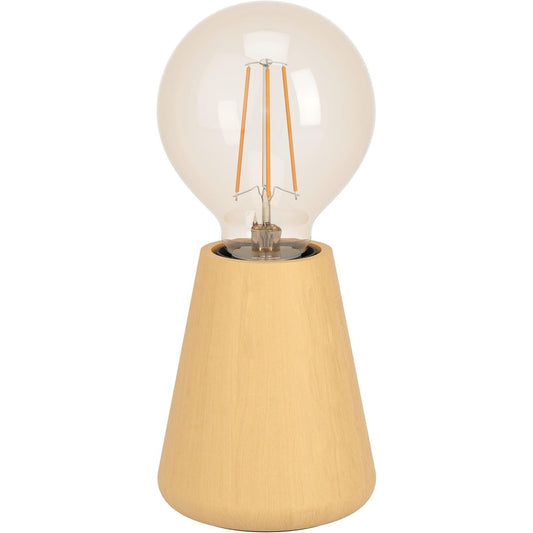 205742 - EGLO ASBY - Llambë Tavoline Dekorative në Stilin Japonez, e Bërë prej Druri të Ngjyrës Kafe e Çelët, Certifikuar nga FSC, Shtojcë E27, Përshtatshme për Dhomën e Ndenjes dhe Dhomën e Gjumit