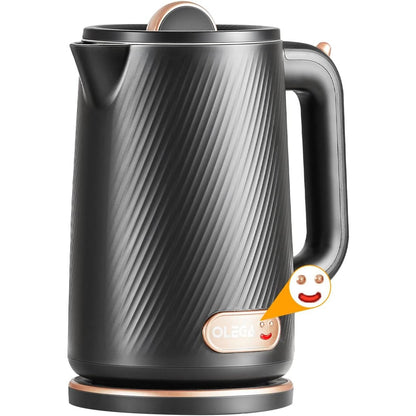 288330 - OLEGA Çajnik elektrik 1800W, çelik inox 304 pa BPA, 1.8L, ndërprerje automatike, mbrojtje nga zierja e thatë