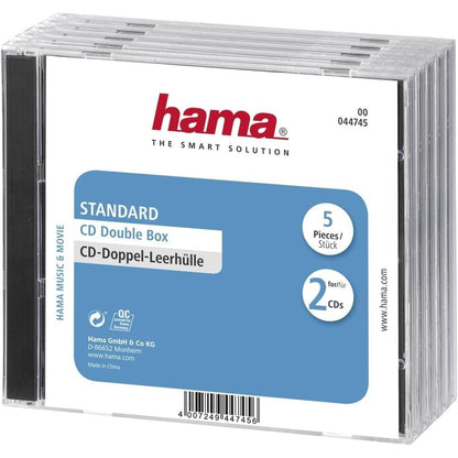 335512 - HAMA Kutia e dyfishtë bosh për CD, pako me 5 copë, standarde