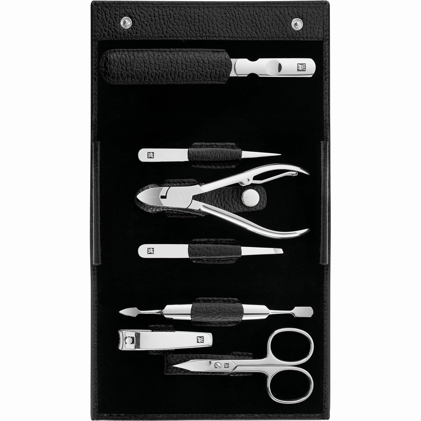 289450 - ZWILLING Set manikyrësh (7 pjesë, set pedikyrësh, set çanta udhëtimi), çelik inox i lëmuar, i zi