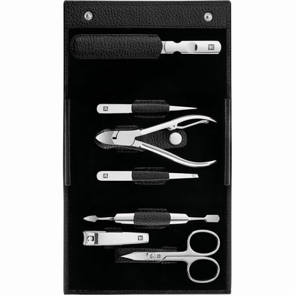 289450 - ZWILLING Set manikyrësh (7 pjesë, set pedikyrësh, set çanta udhëtimi), çelik inox i lëmuar, i zi