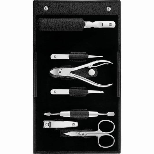 289450 - ZWILLING Set manikyrësh (7 pjesë, set pedikyrësh, set çanta udhëtimi), çelik inox i lëmuar, i zi