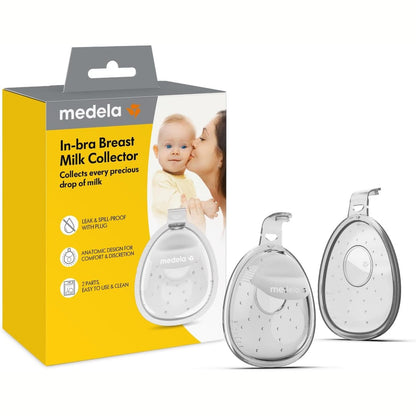 321723 - MEDELA Kapakë për mbledhjen e qumështit InBra - Të papërshkueshëm nga rrjedhjet - Dizajn portativ - Formë anatomike - Pa BPA - Kapacitet 30 ml