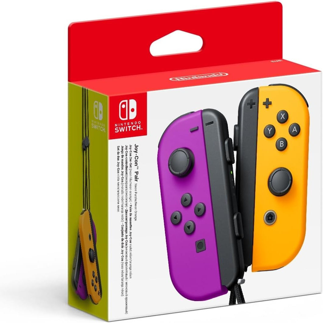 295606 - NINTENDO Palë kontrolluesish Joy-Con - Majtas Neon Vjollcë/Djathtas Neon Portokalli [lojë video]