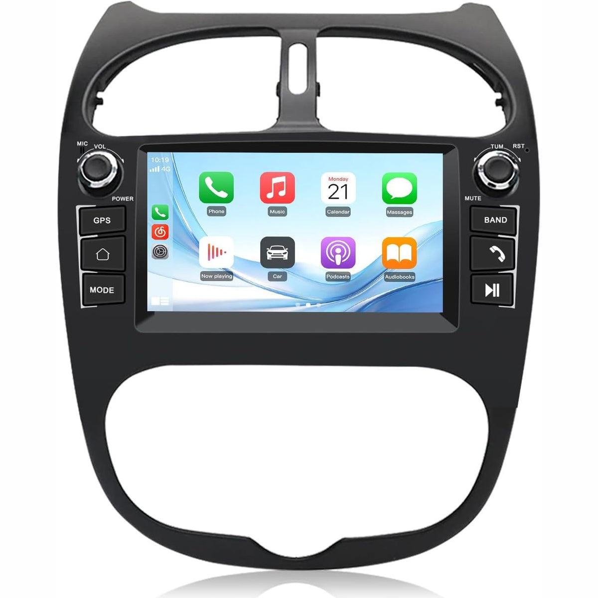 309456 - AWESAFE Radio Makine Carplay për Peugeot 206/206cc (2002-2010), Ekran me Prekje 7 Inç, 2GB+32GB, CarPlay dhe Android Auto, GPS WiFi Bluetooth FM, Kontrolle në Timon, MirrorLink, Ndihmë Parkimi