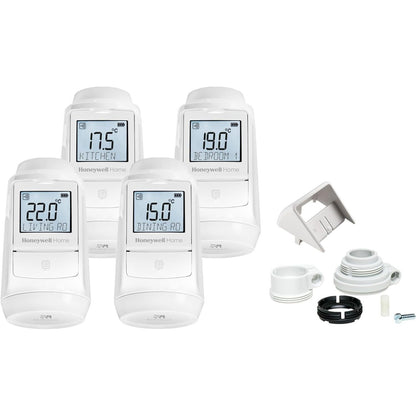 312472 - HONEYWELL Termostat Radiatori Evohome 4 copë me adaptorë - Hapësirë për dhomë, Komfort i kontrolluar, i thjeshtë