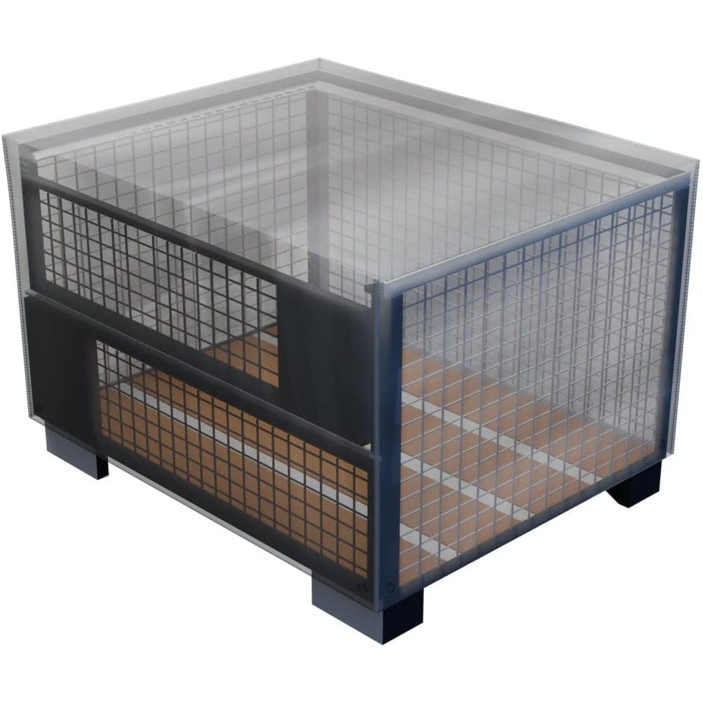 200759 - GRASEKAMP - Mbulesë për Kuti Rrjete Telesh 125x85x95cm, Material PVC, Transparente, me Zinxhir, e Papërshkueshme nga Uji, e Stabilizuar ndaj Rrezëve UV