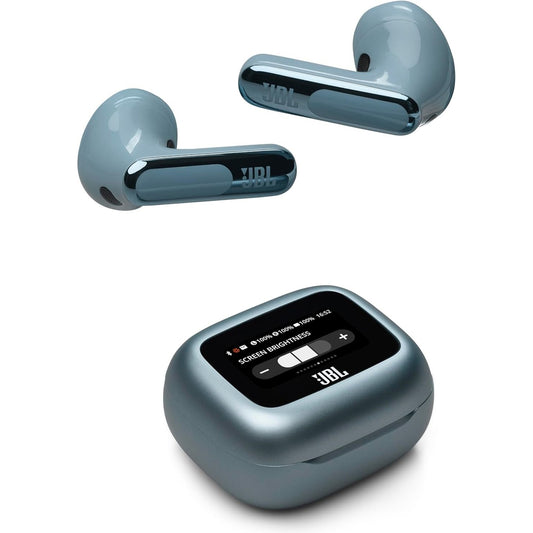 127247 - JBL Kufje pa tel Bluetooth LIVE FLEX 3 me Anulim Adaptues të Zhurmës, Tingull me Rezolucion të Lartë, Jetëgjatësi Baterie 50 Orë, e Rezistentë ndaj Ujit IP54, Ngjyra Blu